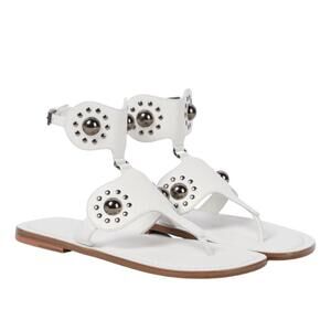 NEW ALAÏA women's spartiate sandals in white